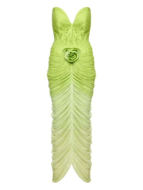 Ana Radu rose-embellished draped maxi dress