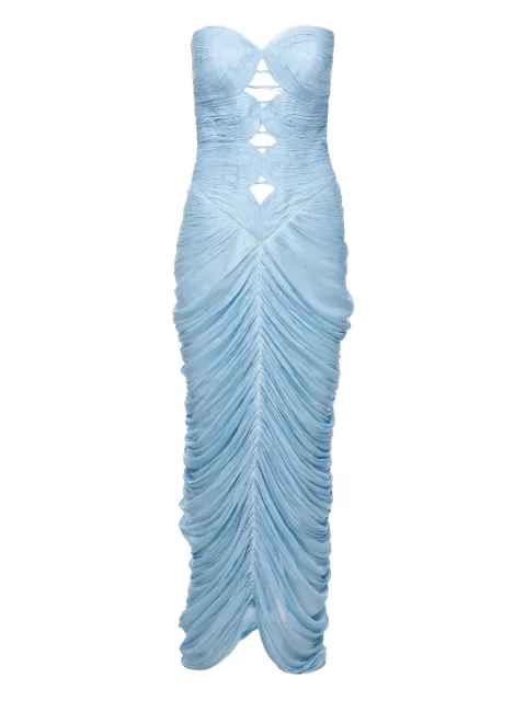 Ana Radu vestido midi drapeado