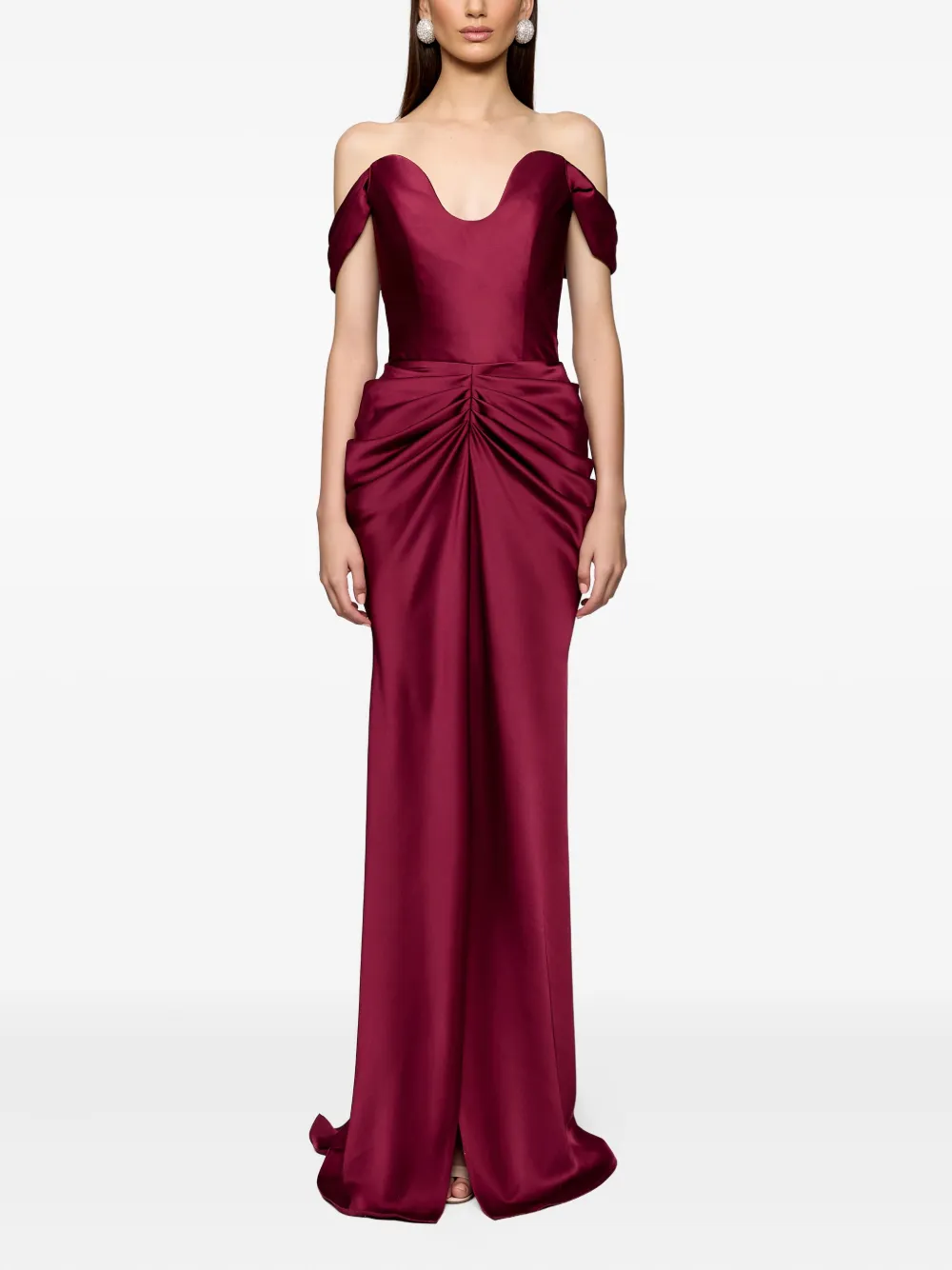 Ana Radu Off-shoulder jurk - Rood
