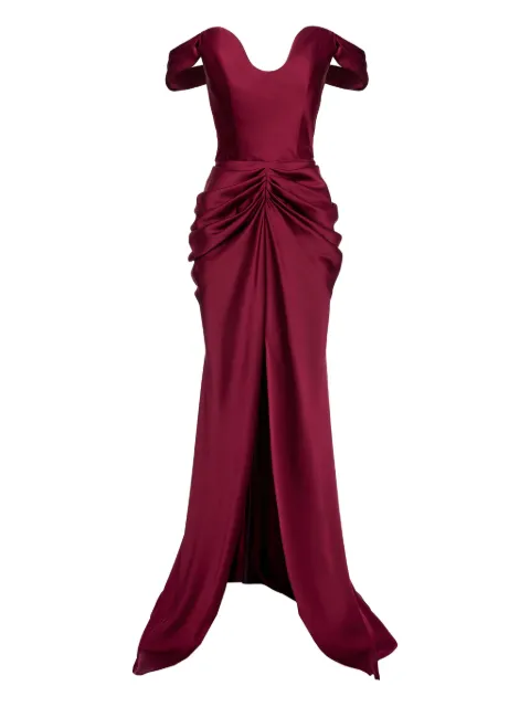 Ana Radu off-the-shoulder draped dress