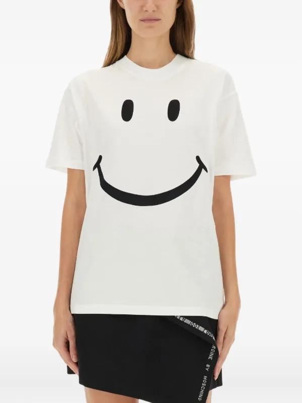 Moschino Smile-print T-shirt in White