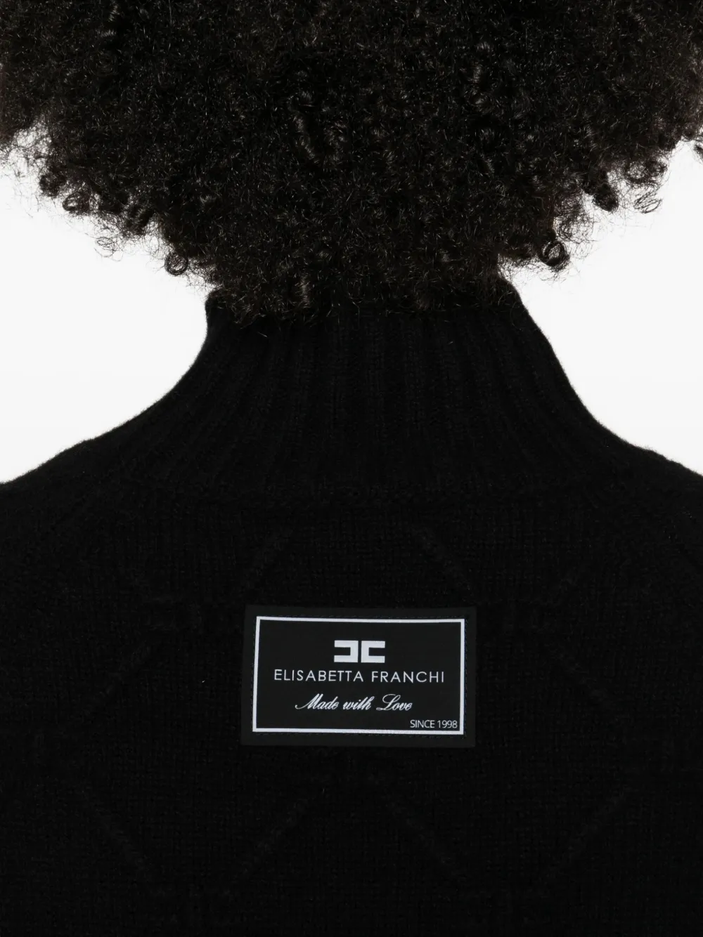Elisabetta Franchi High-neck Sweater In Black