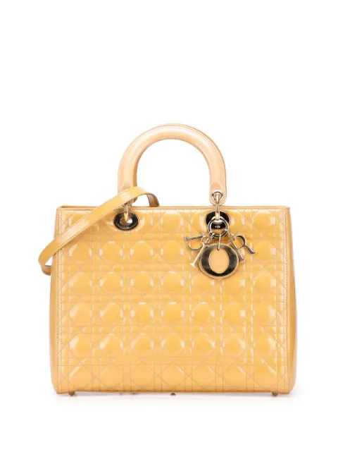 Christian Dior Pre-Owned 2012 Large Patent Cannage Lady Dior satchel