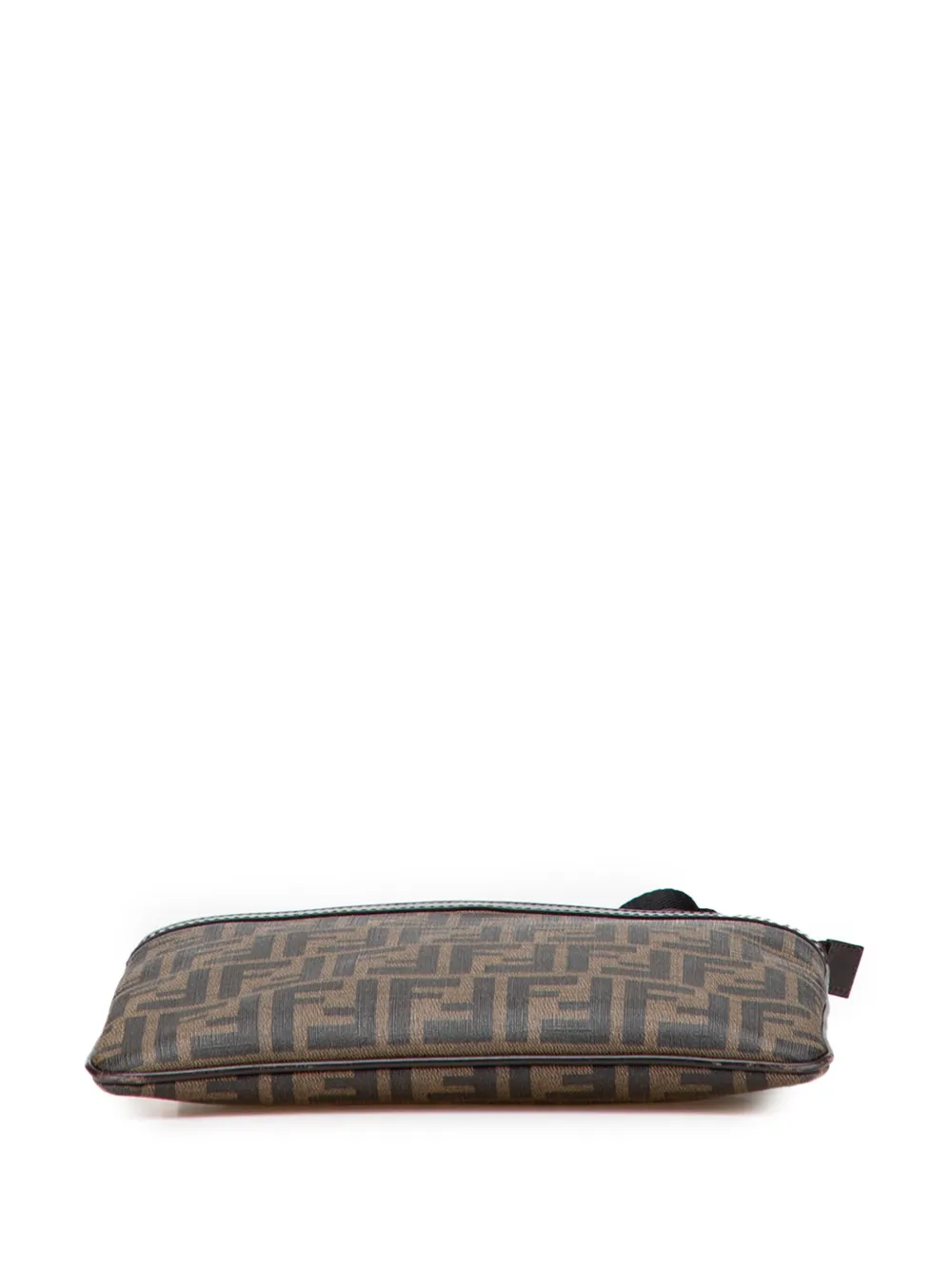 Pre-owned Fendi 2010-2025 Zucca Coated Canvas Crossbody Bag In Brown