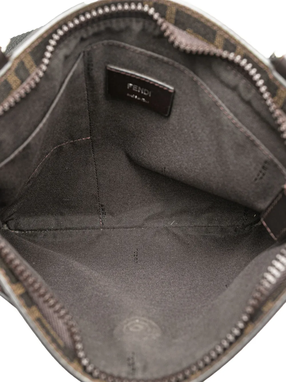 Pre-owned Fendi 2010-2025 Zucca Coated Canvas Crossbody Bag In Brown