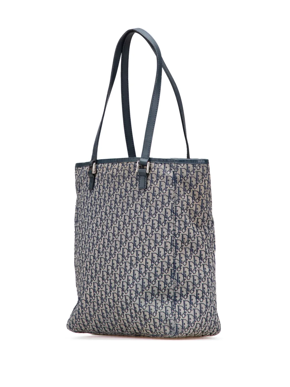 Pre-owned Dior 2003 Issimo Trotter Canvas Tote Bag In Blue