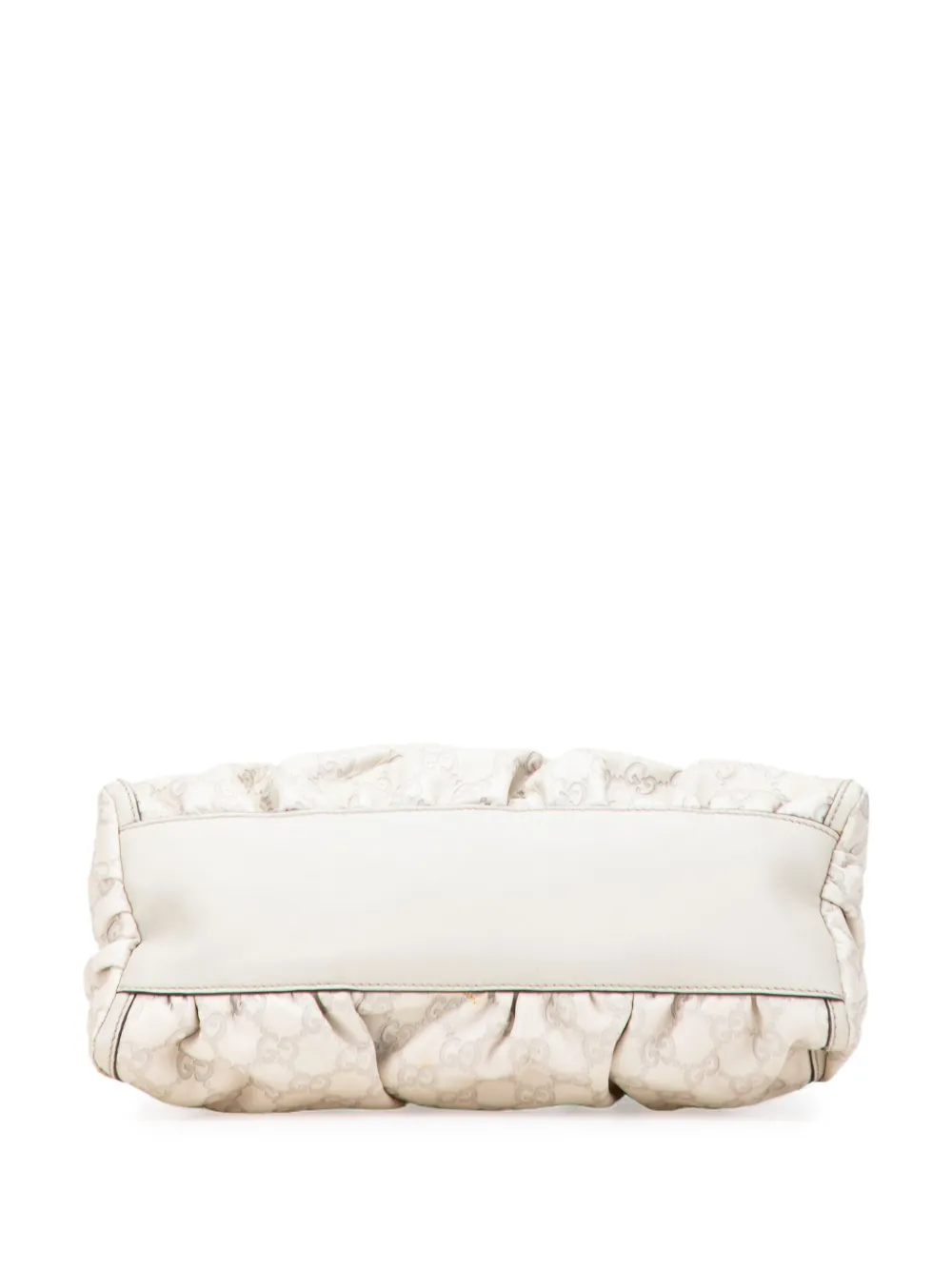 Pre-owned Gucci 2000-2015 Ssima Abbey D Ring Handbag In White