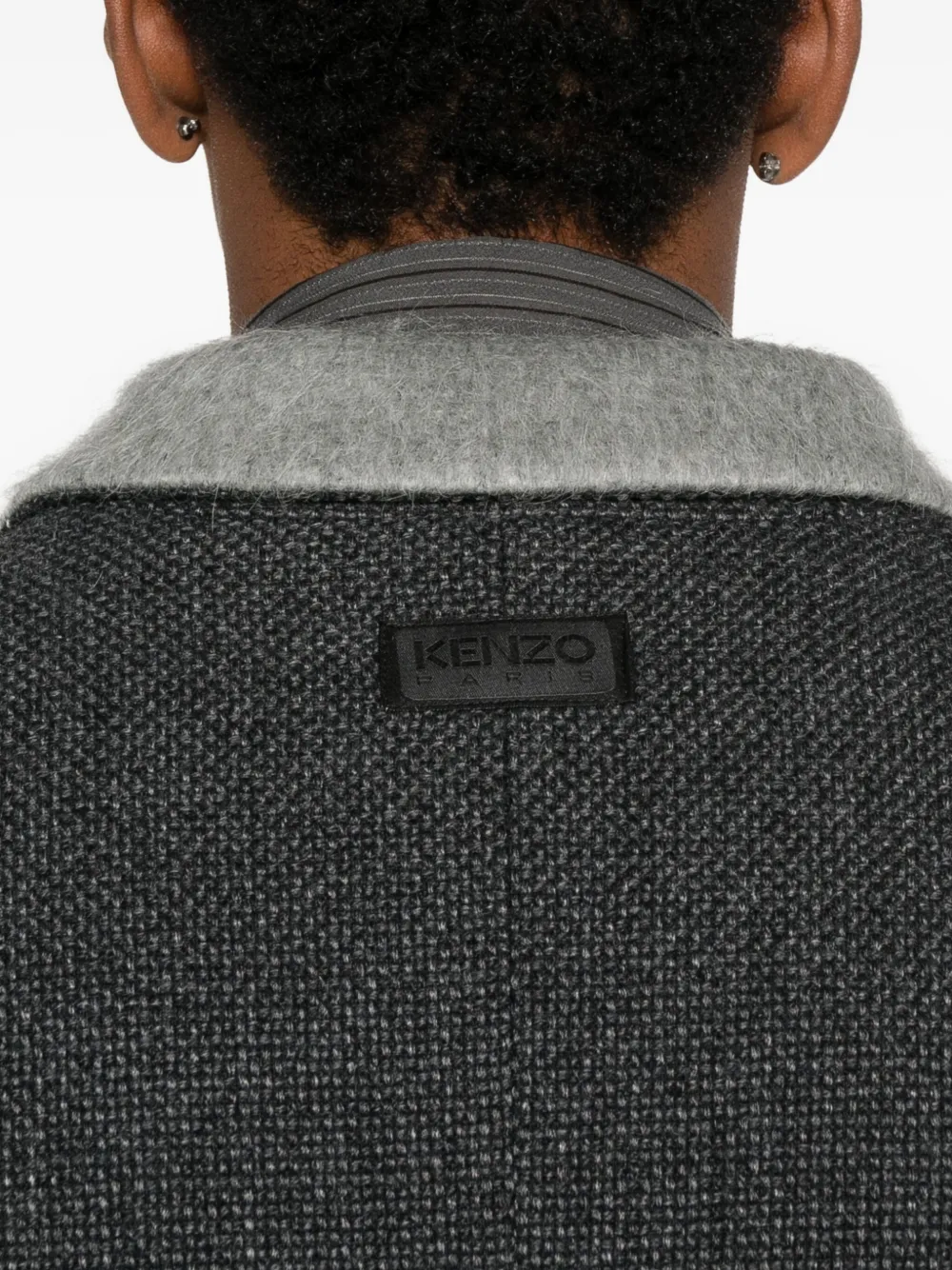 Kenzo Patch-pocket Jacket In Gray
