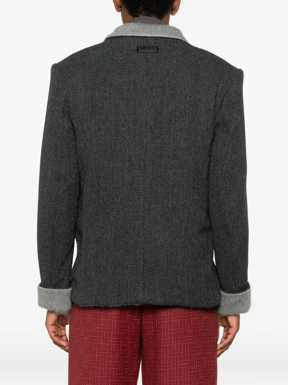 Kenzo Patch-pocket Jacket In Gray