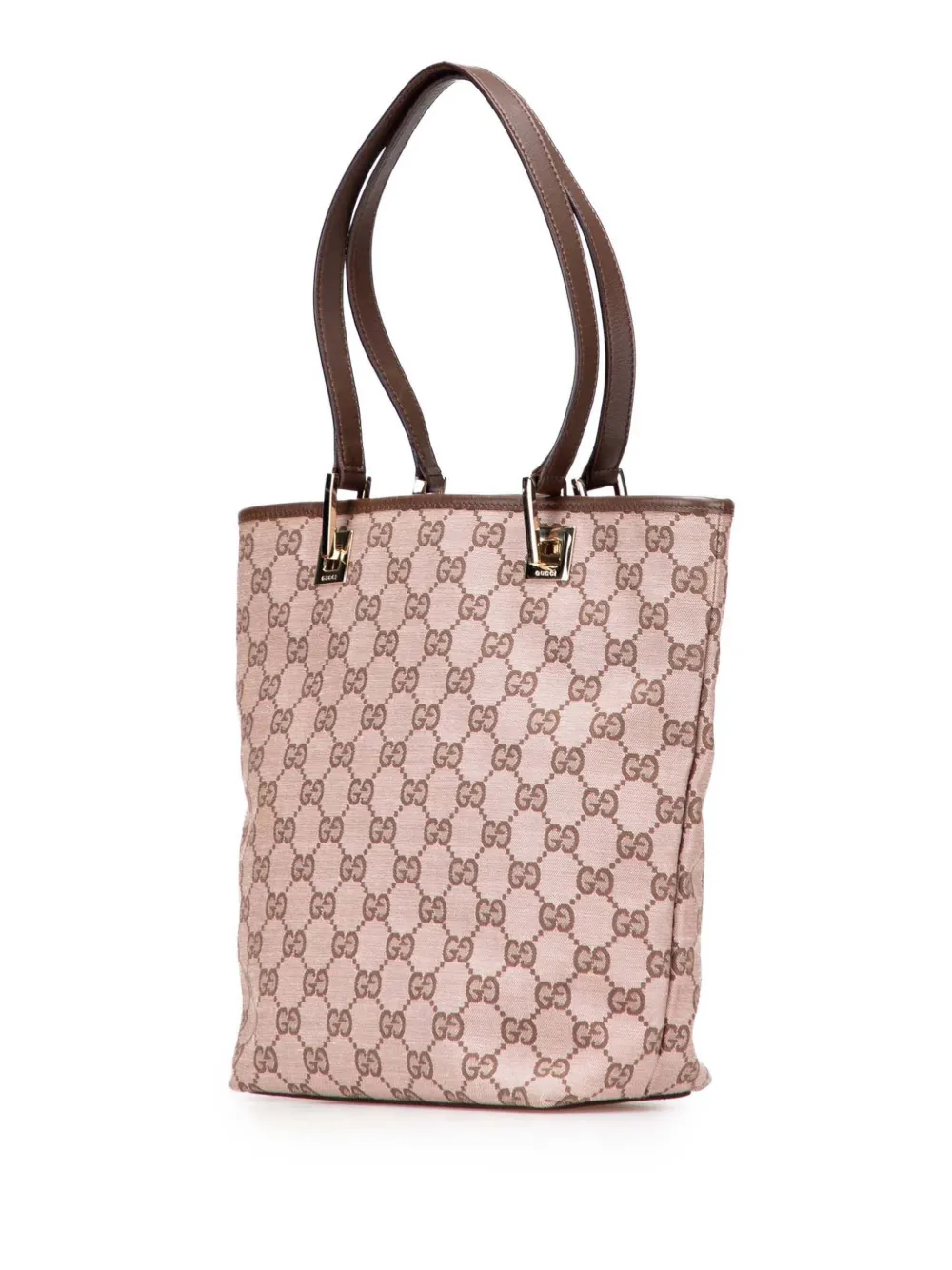 Pre-owned Gucci 2000-2015 Gg Canvas Tote Bag In Brown