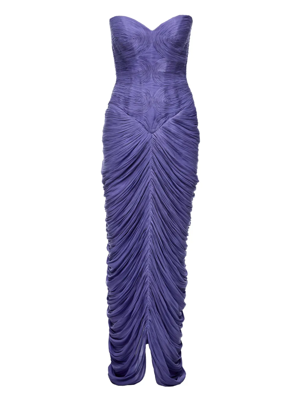 Ana Radu strapless draped asymmetrical dress - パープル Ana Radu strapless draped asymmetrical dress - パープル