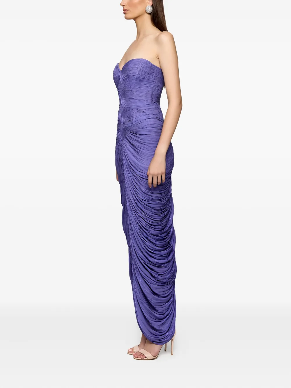Ana Radu Strapless jurk Paars