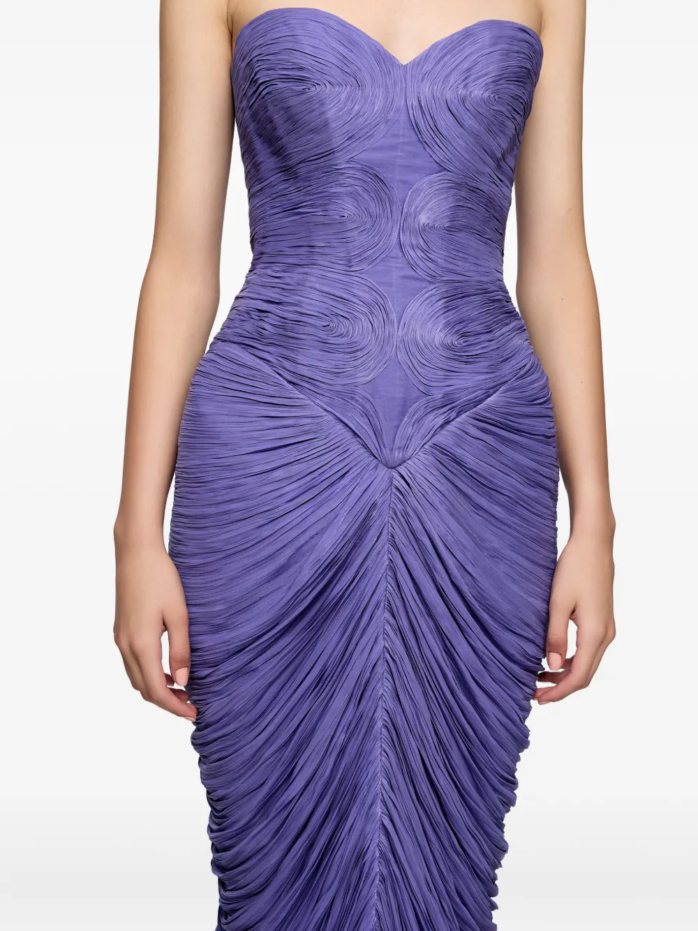 Ana Radu Strapless jurk Paars
