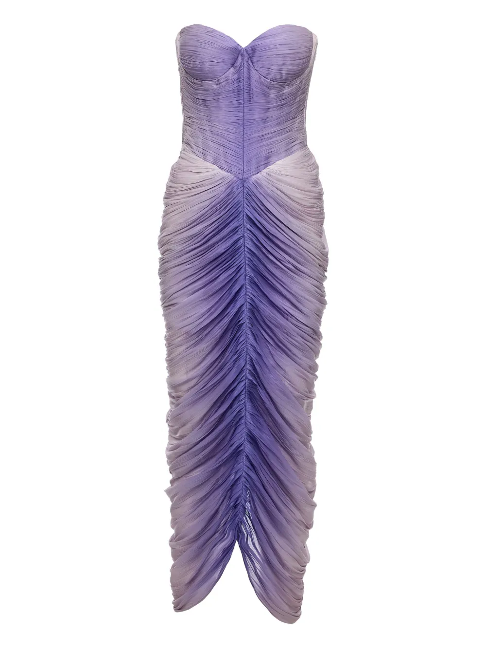 Ana Radu ruched corset midi dress - パープル Ana Radu ruched corset midi dress - パープル