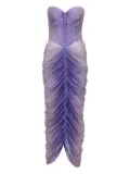 Ana Radu ruched corset midi dress - Purple