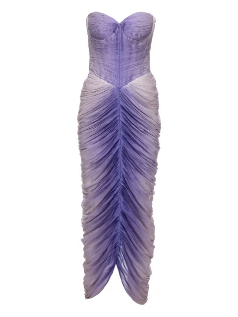 Ana Radu ruched corset midi dress