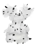 Ana Radu feather-embellished ruffled dress - White
