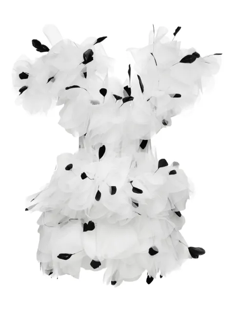 Ana Radu feather-embellished ruffled dress