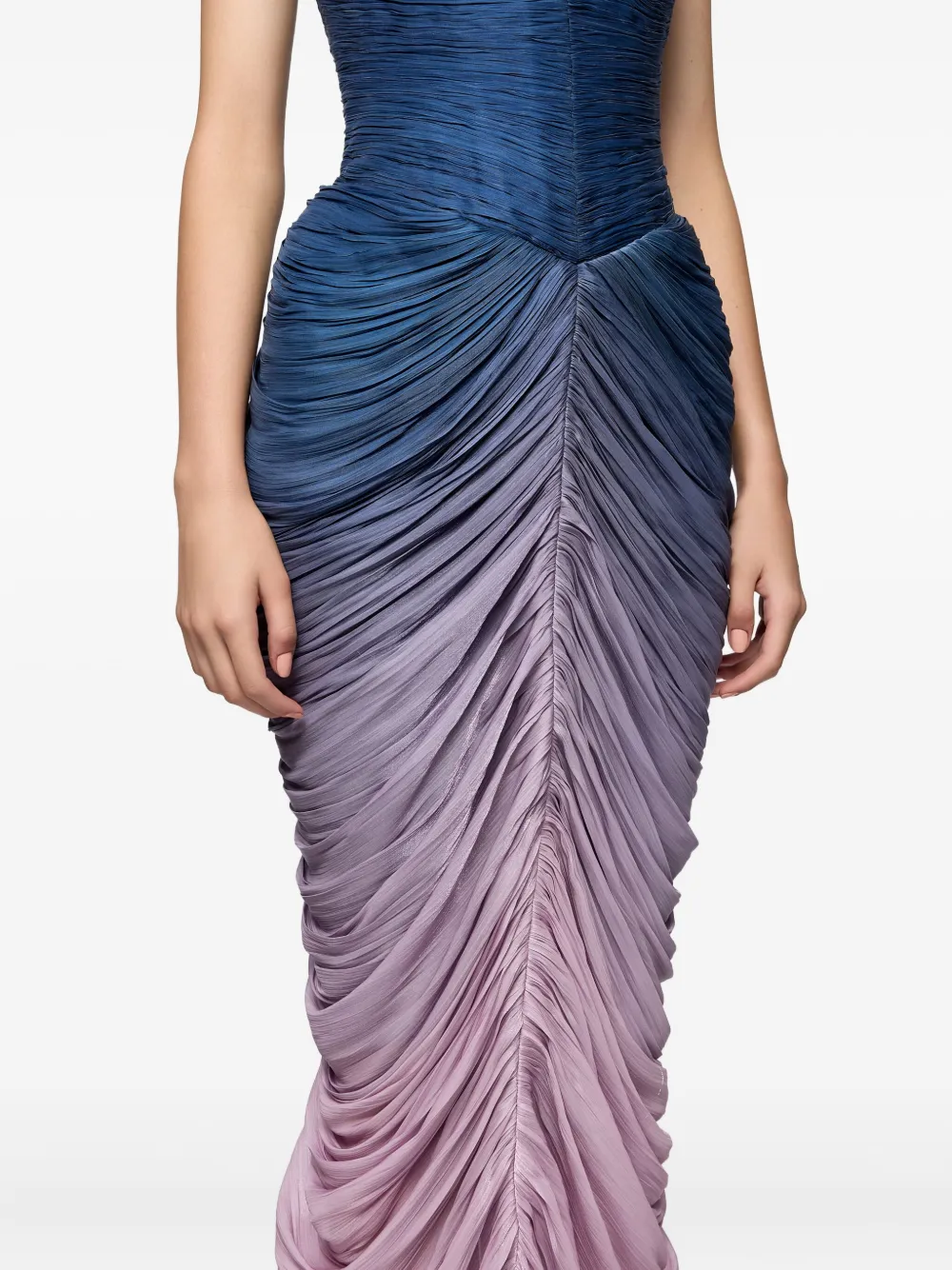 Ana Radu Strapless maxi-jurk Blauw