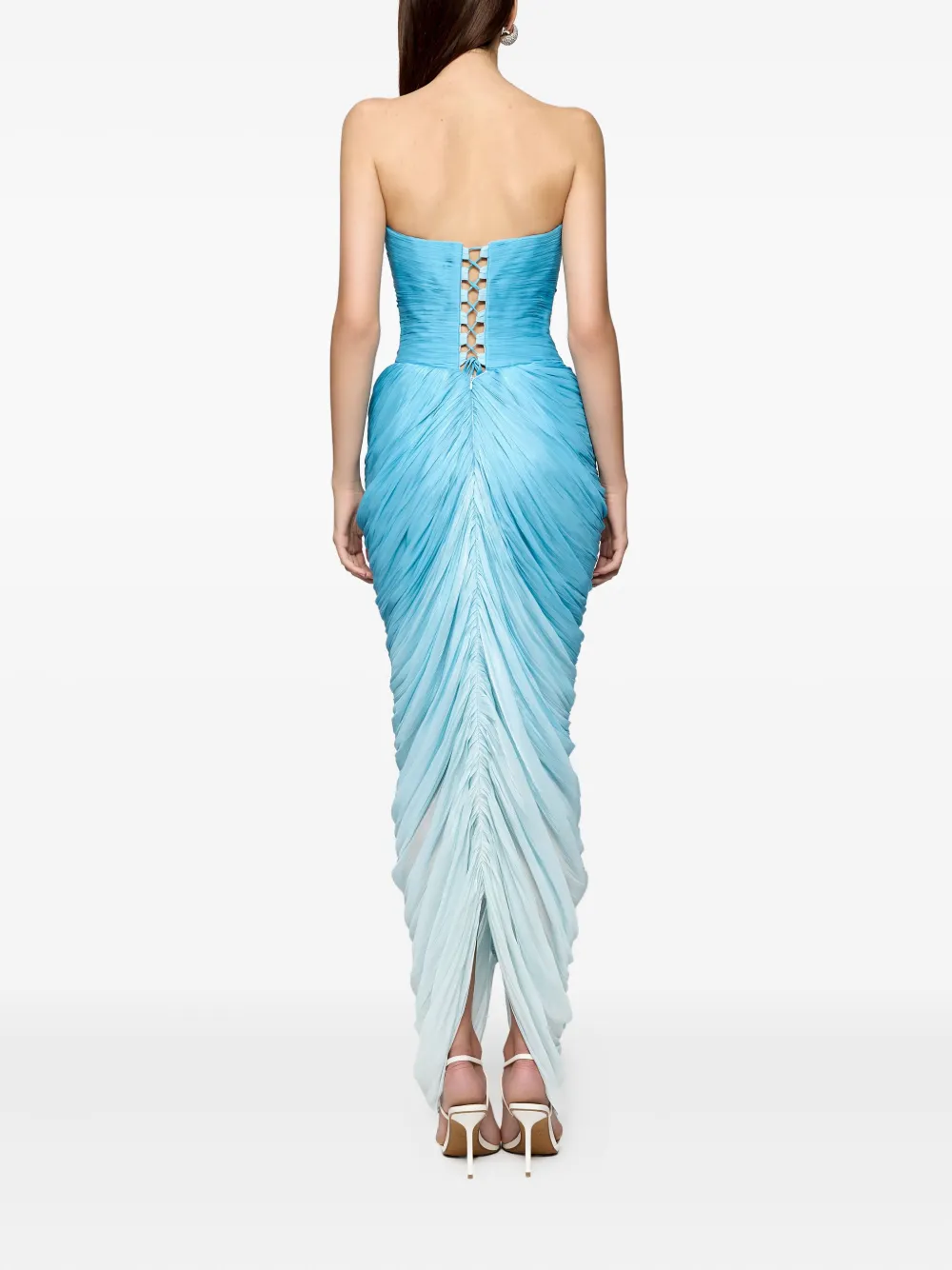 Ana Radu Jurk verfraaid met rozen Blauw
