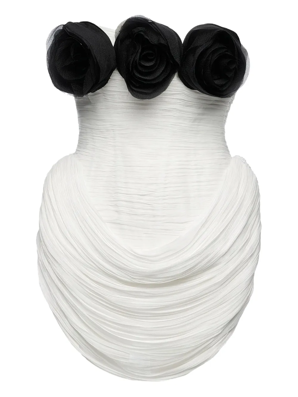 Ana Radu rose-embellishment maxi dress - ホワイト Ana Radu rose-embellishment maxi dress - ホワイト