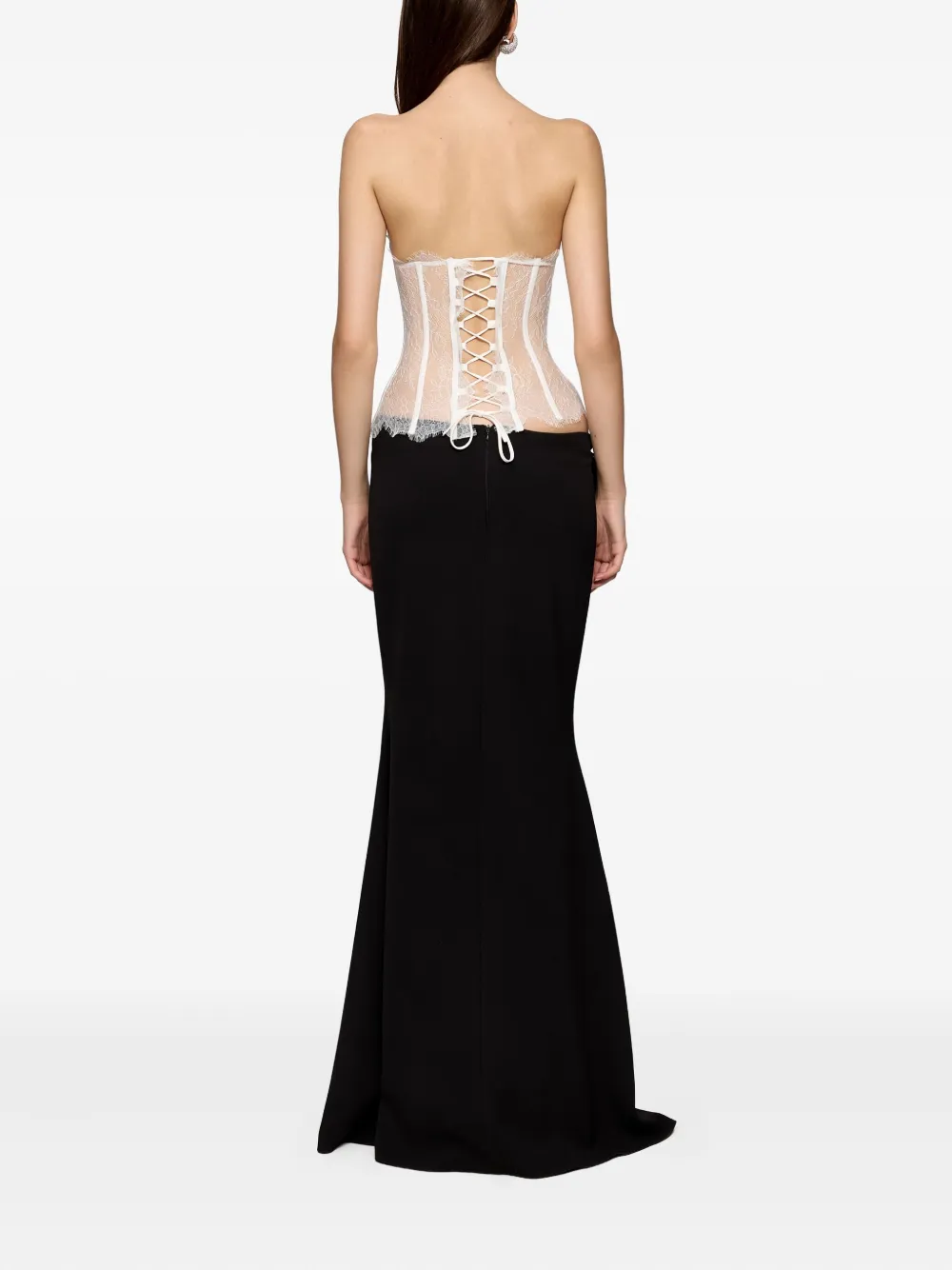 Ana Radu Lace Corset In White