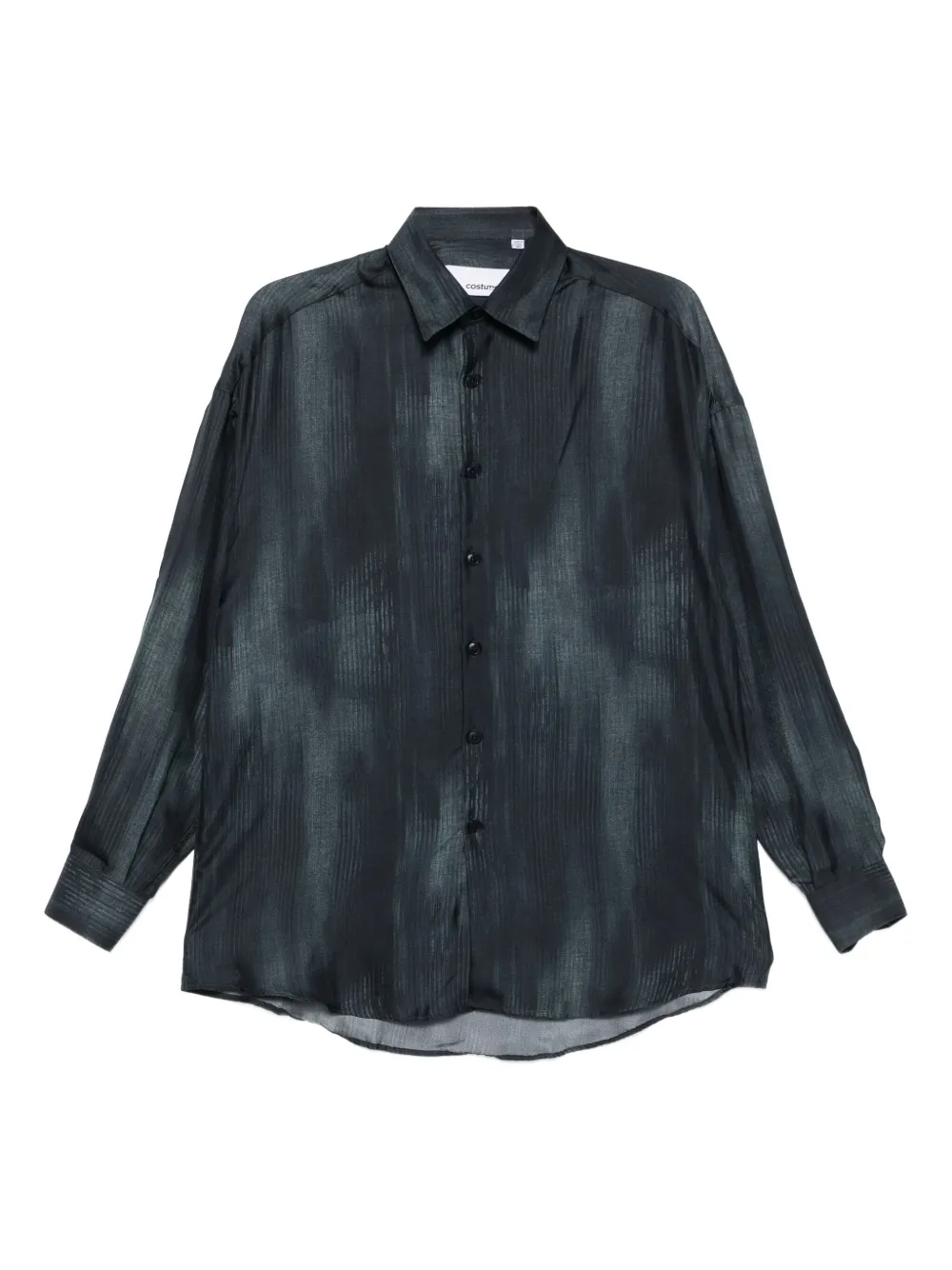 Costumein abstract-print long-sleeve shirt | Blue | Image 1