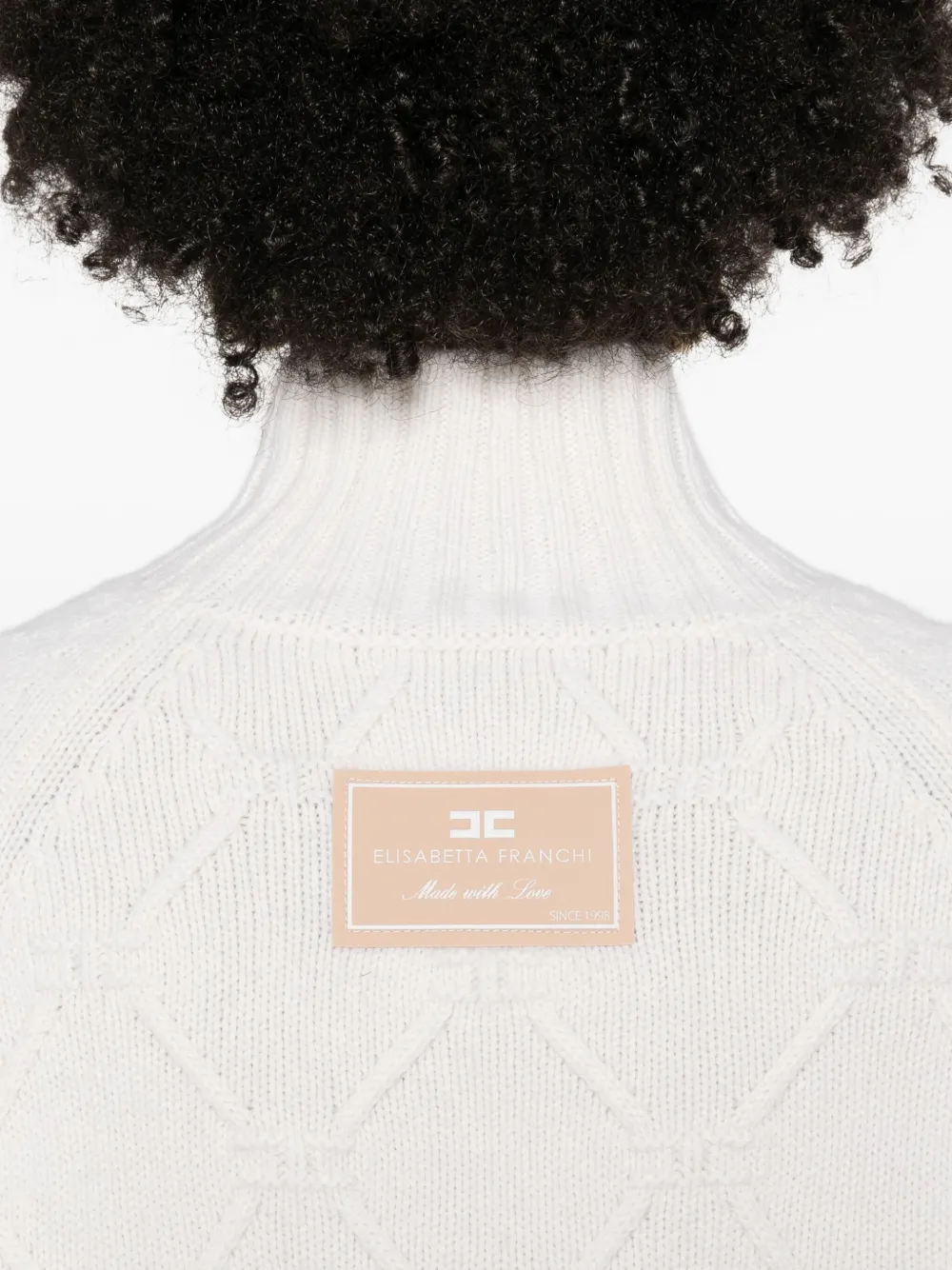 Elisabetta Franchi High-neck Sweater In White