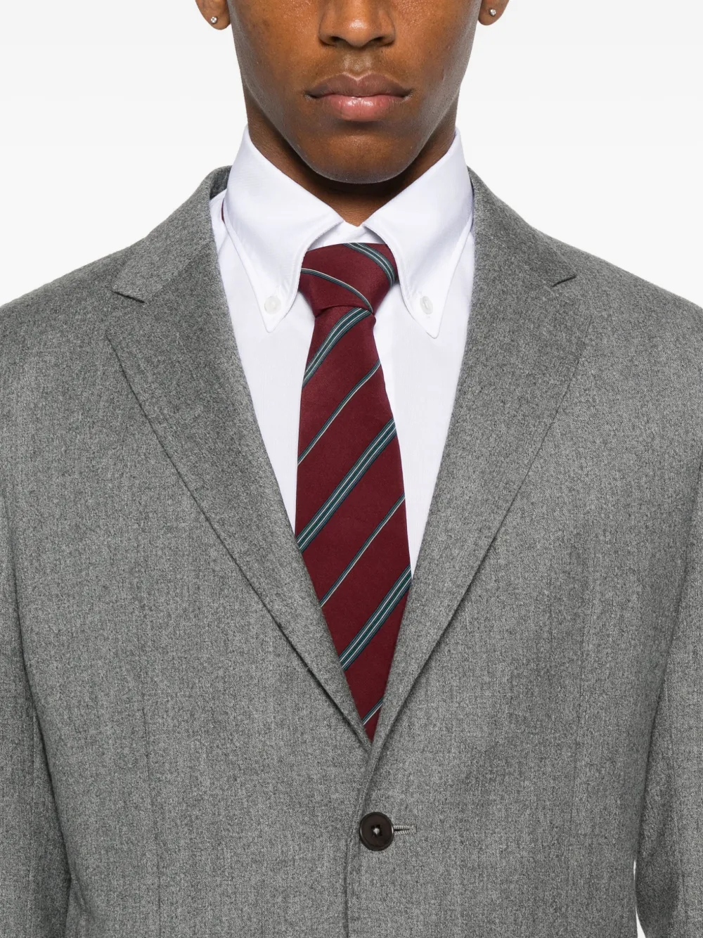 Zegna Button Suit In Gray