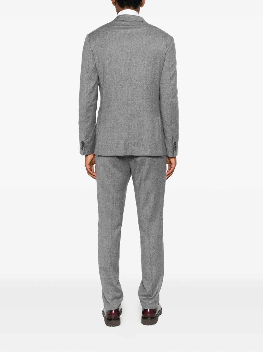 Zegna Button Suit In Gray