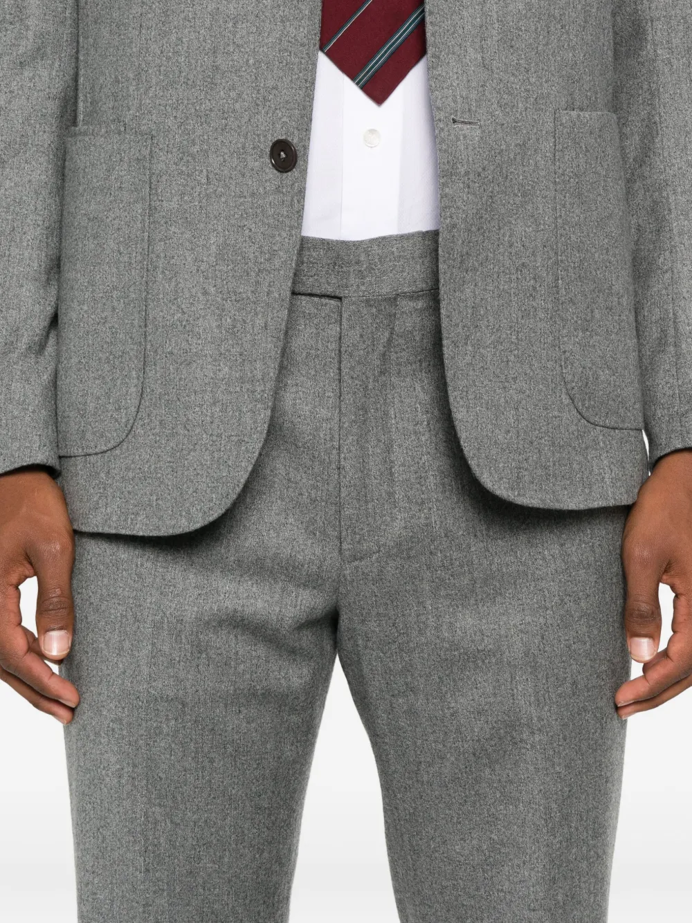 Zegna Button Suit In Gray