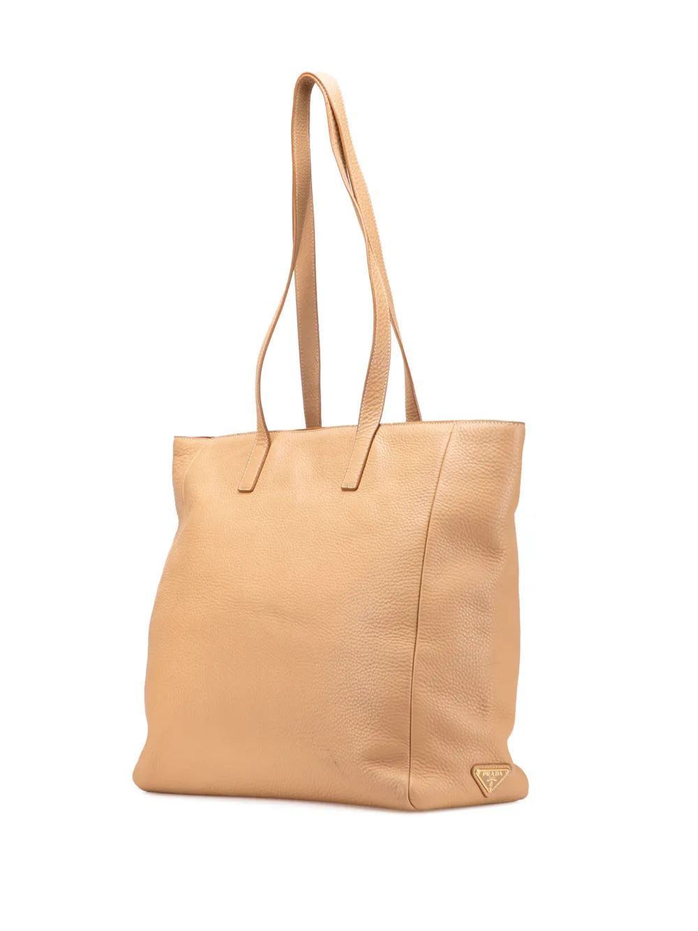 Pre-owned Prada 2013-2025 Vitello Daino Tote Bag In Brown