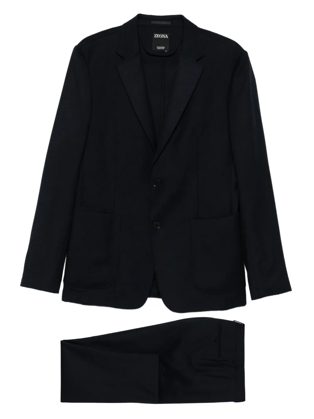 Zegna button patch-pocket suits | Blue | Image 1
