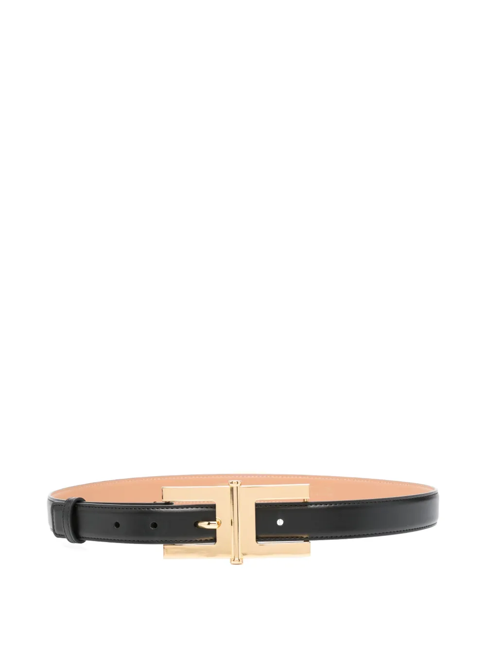 Elisabetta Franchi logo-buckle leather belt - Nero
