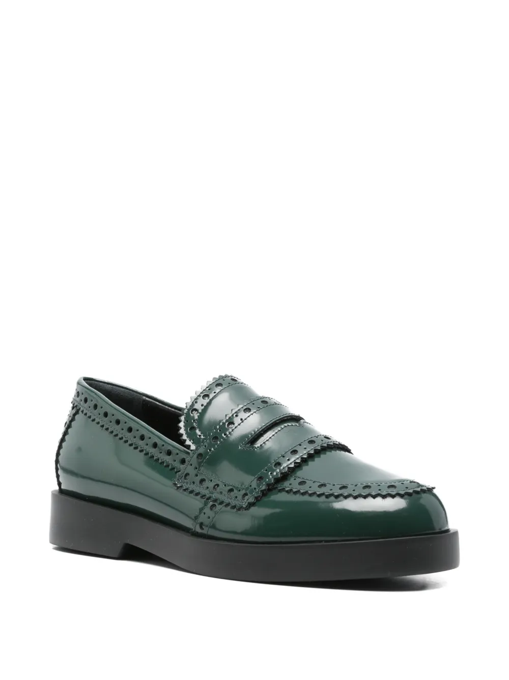 AGL Fenice lakleren brogue loafers - Groen