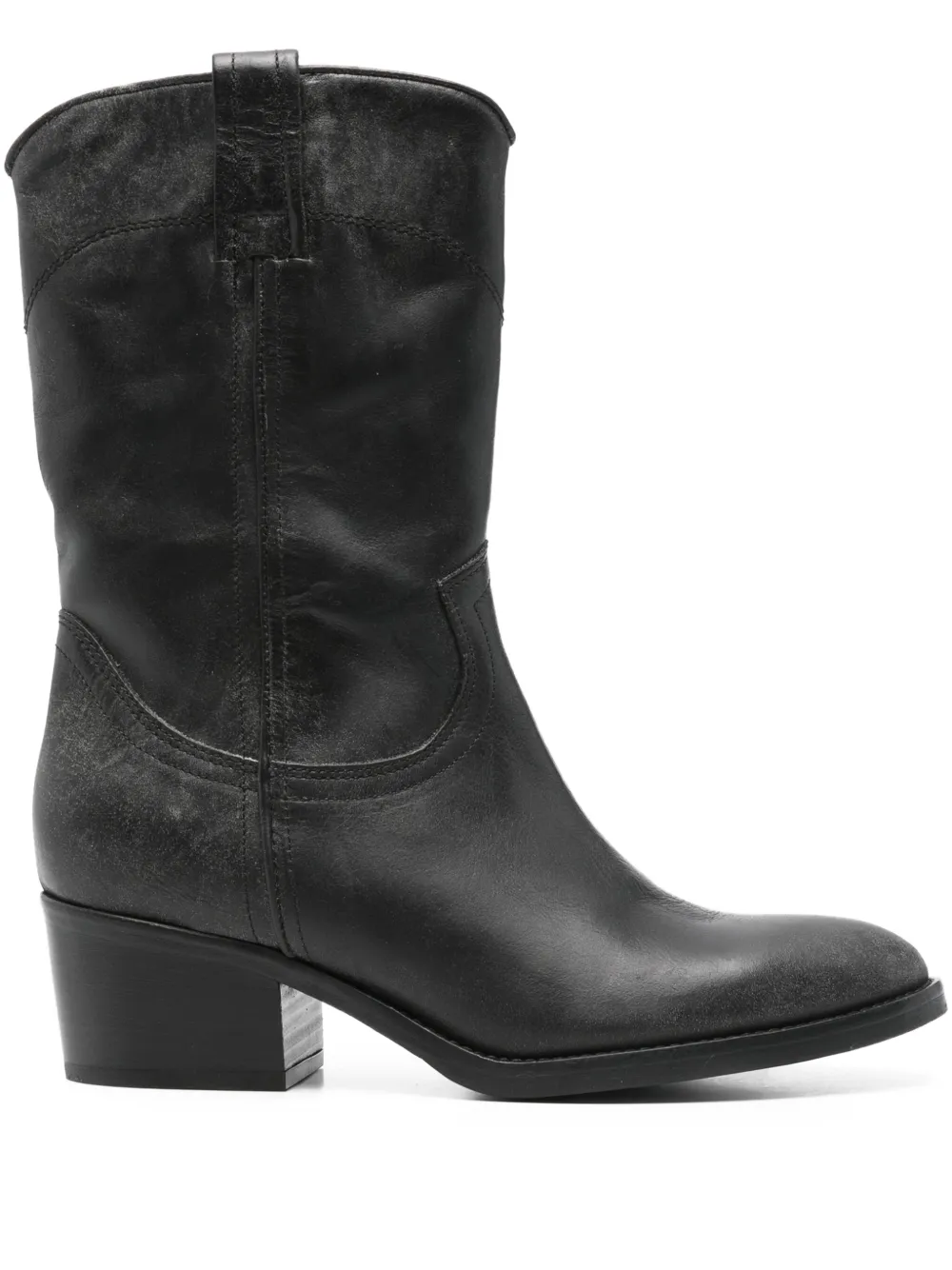 curiositè 50mm calf-leather cowboy boots | Black | Image 1