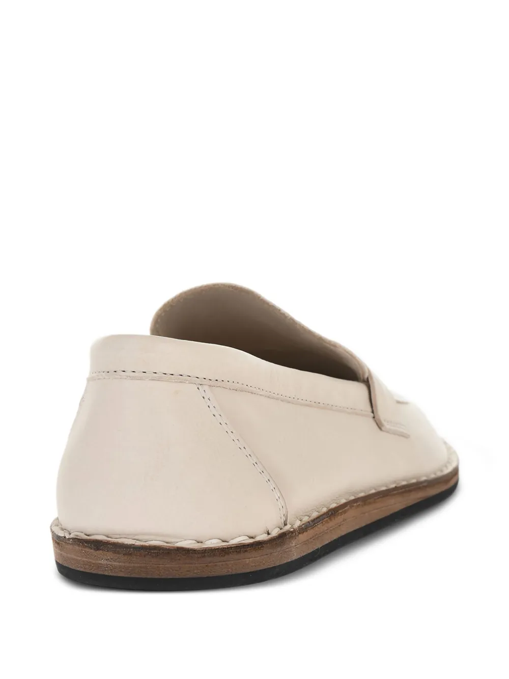 The Row Cary leren penny loafers Wit