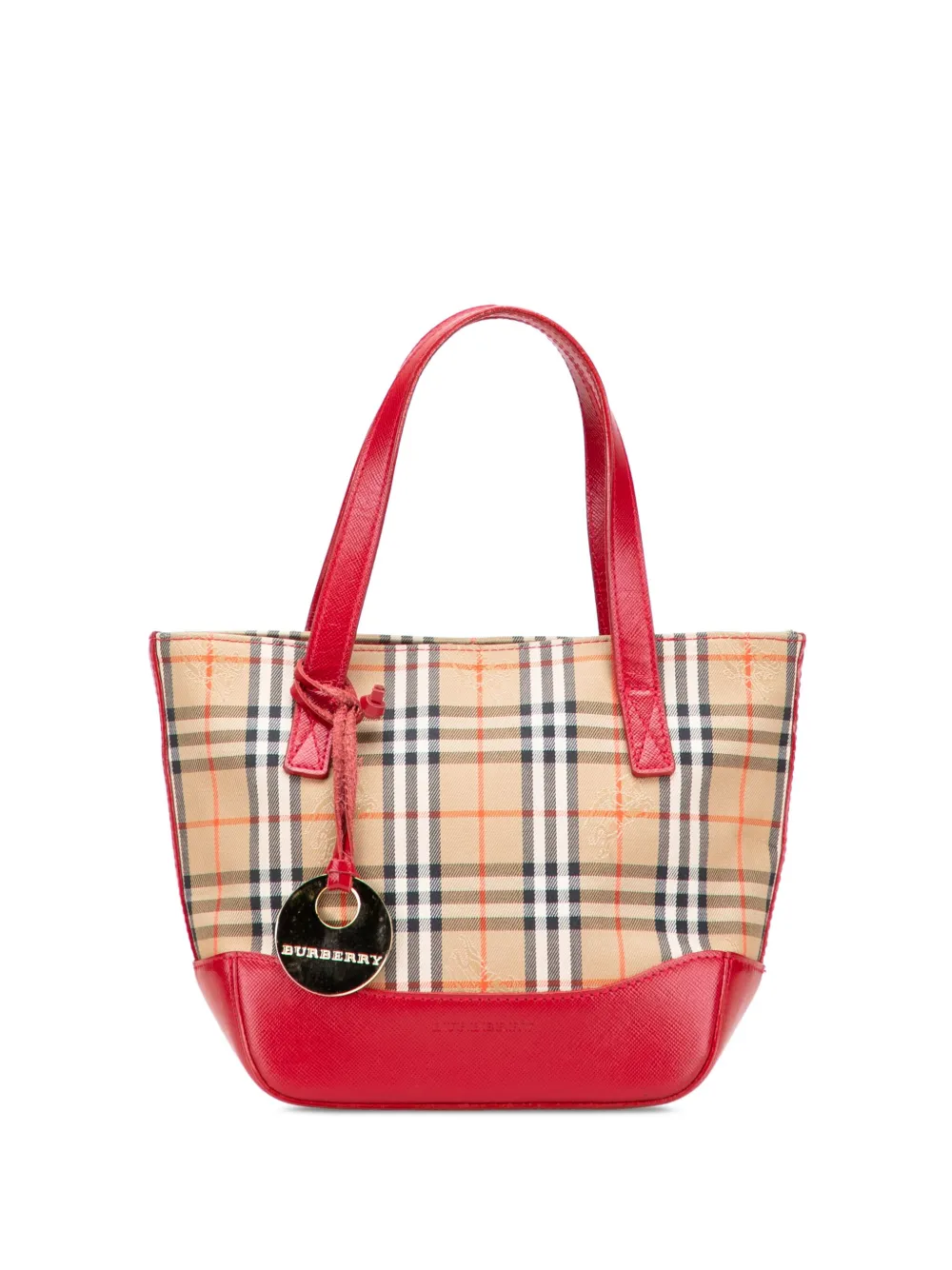 Burberry Pre-Owned 2000-2017 ヘイマーケット チェック キャンバス ハンドバッグ - ブラウン Burberry Pre-Owned 2000-2017 ヘイマーケット チェック キャンバス ハンドバッグ - ブラウン