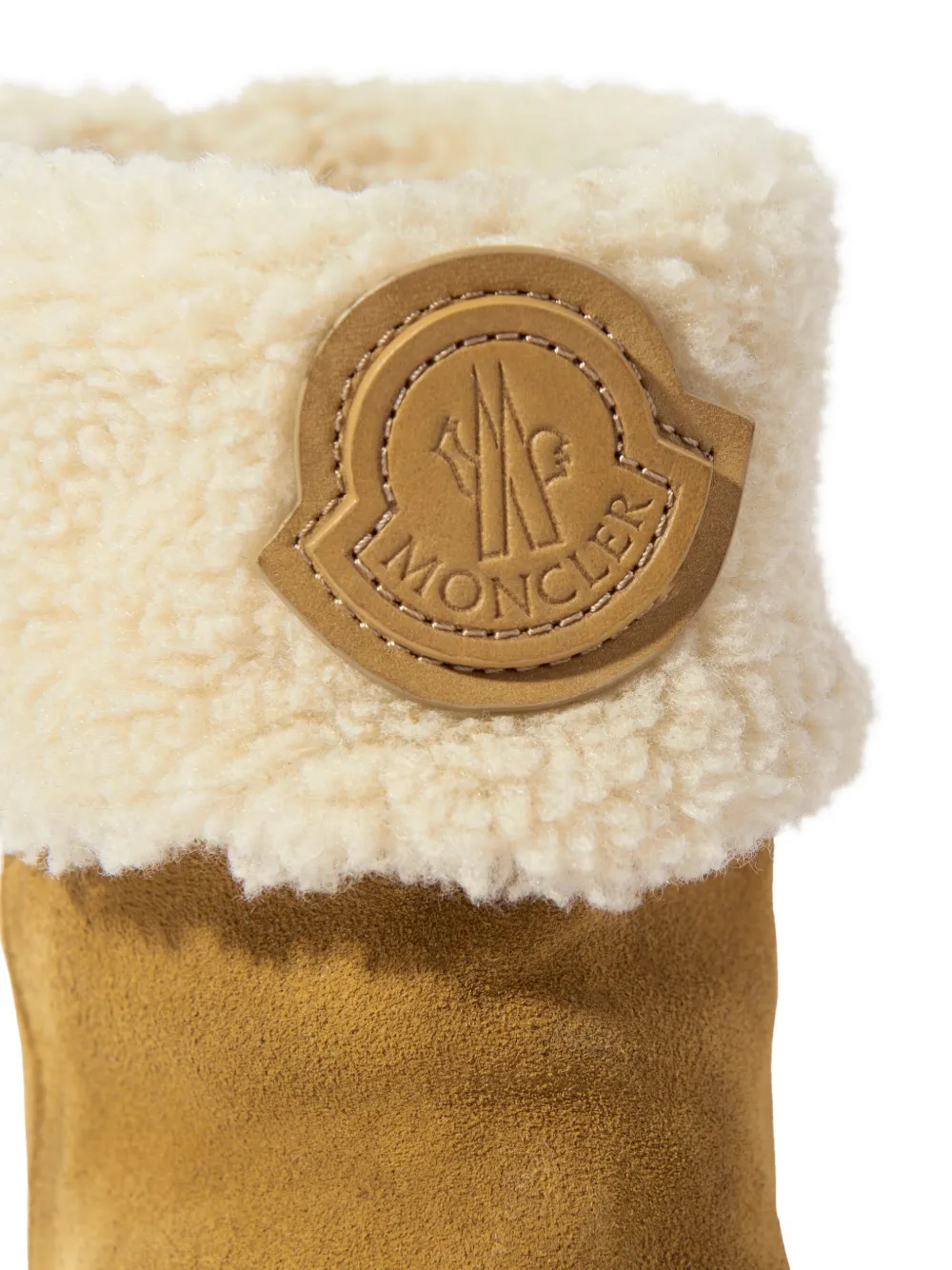 Moncler Enfant shearling-trimmed ankle boots Brown