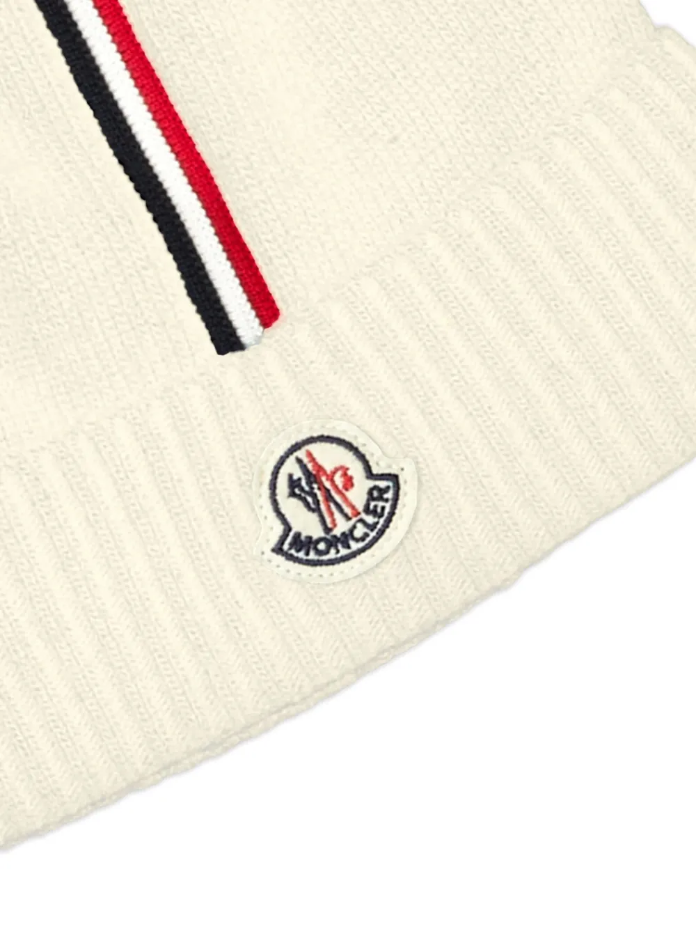 Moncler Enfant Gestreepte muts Beige