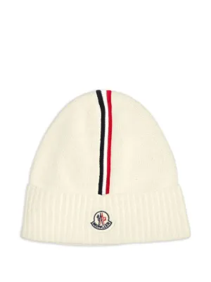 Moncler Enfant ロゴパッチ ビーニー | ニュートラル | FARFETCH JP