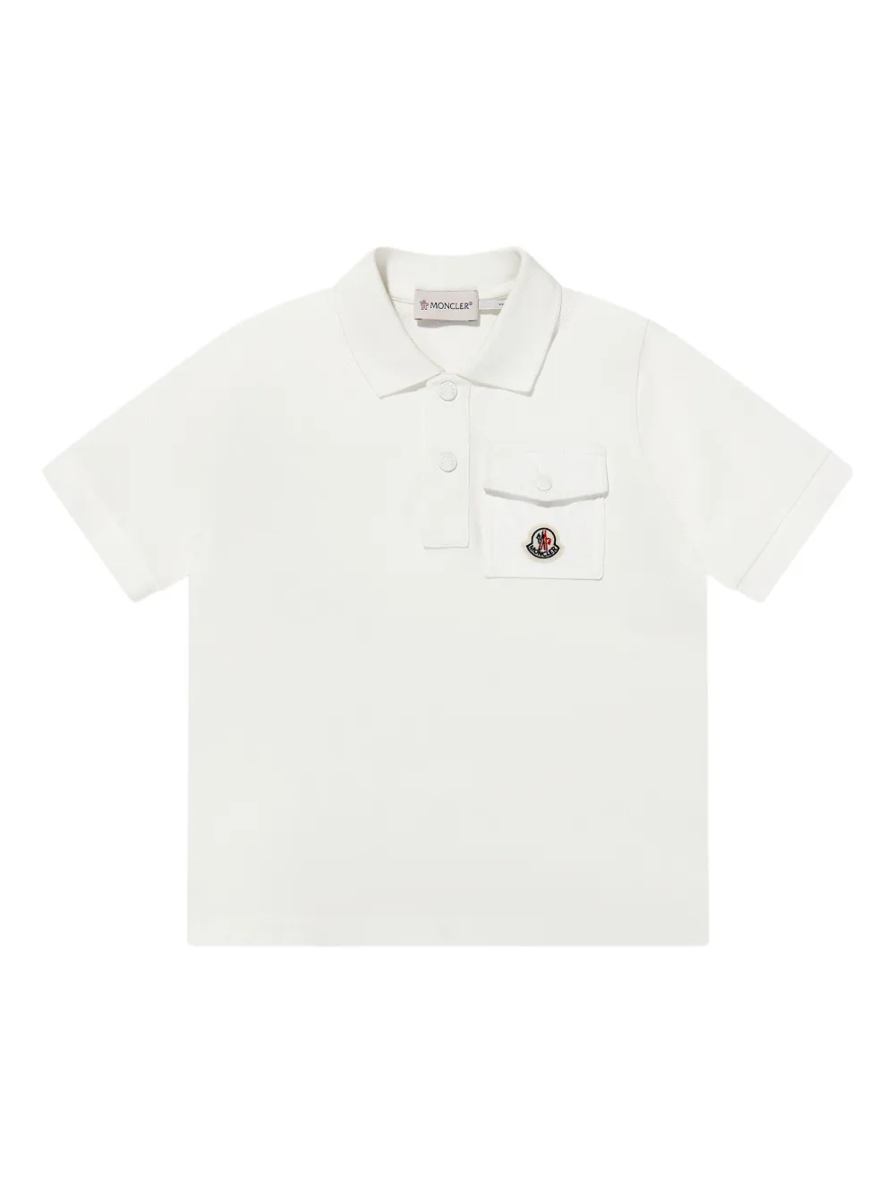 Moncler Enfant patch-pocket polo shirt | White | Image 1
