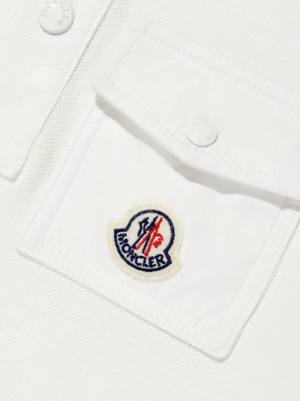 Moncler Enfant Poloshirt met opgestikte zak Wit