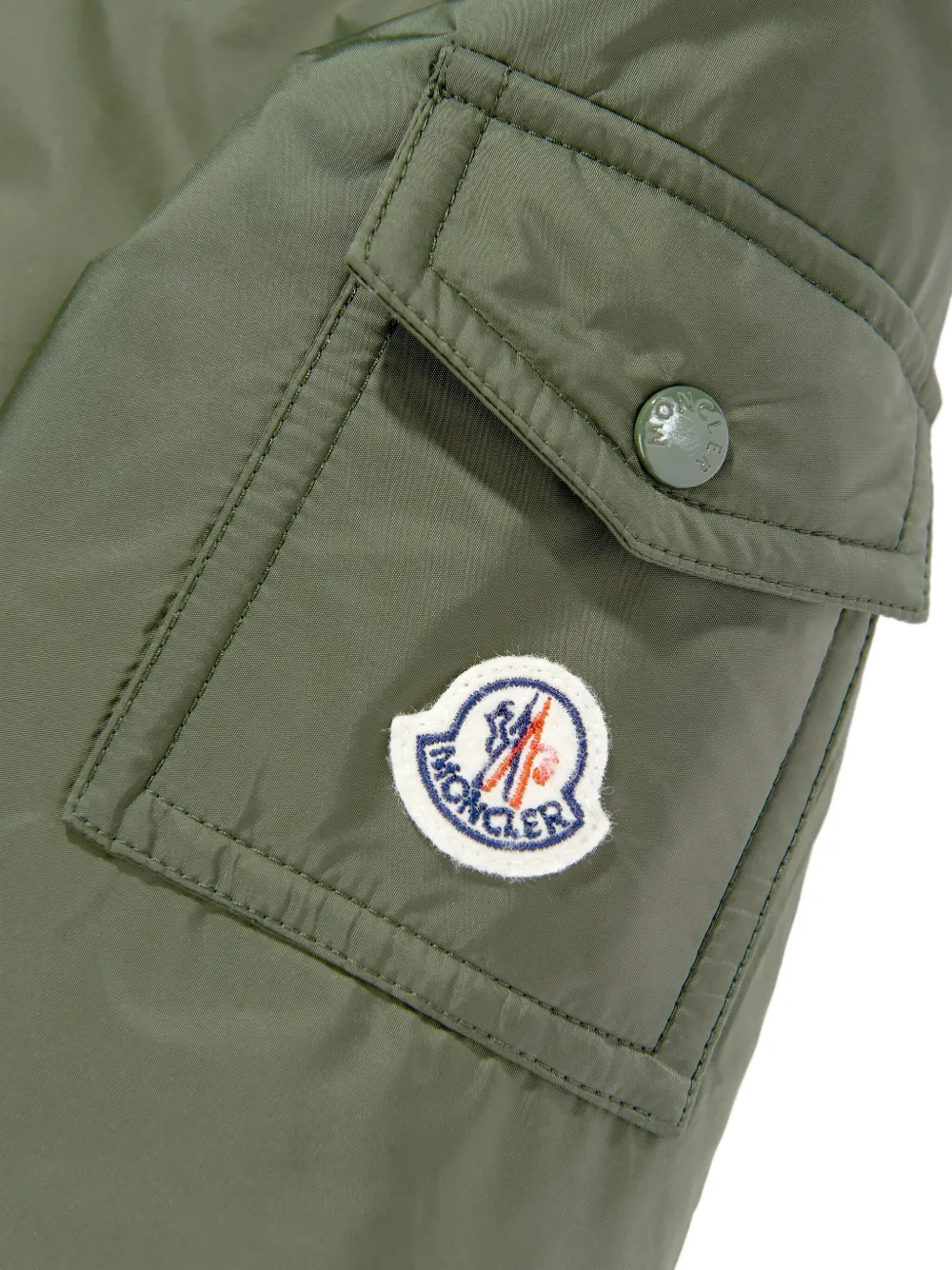 Moncler Enfant Duncer gewatteerd jack met capuchon Groen