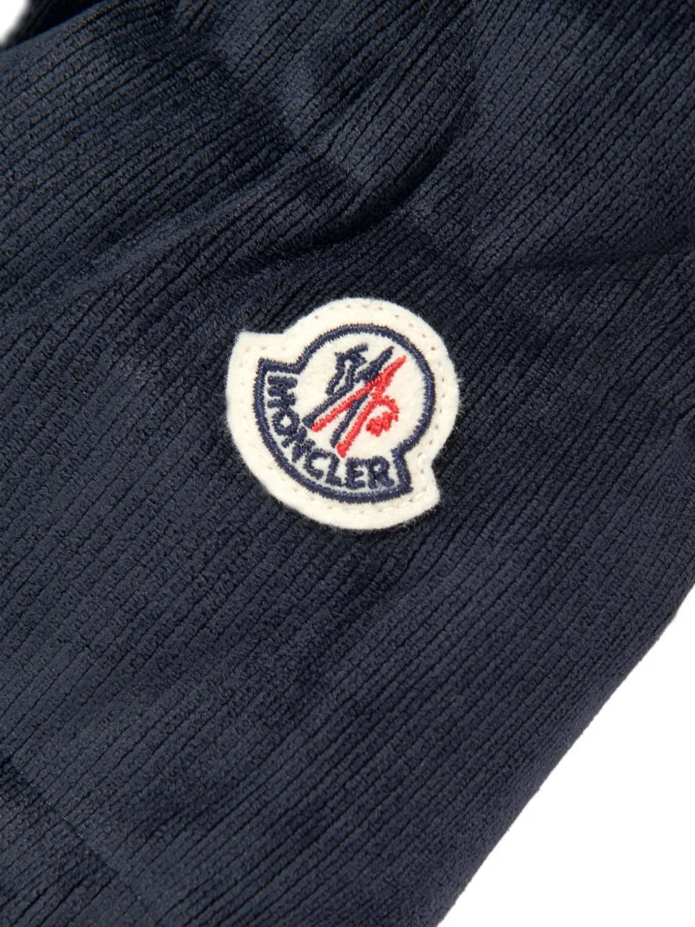 Moncler Enfant Camul gewatteerd jack met ribfluwelen vlak Blauw