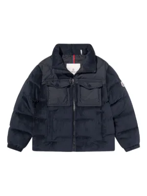 Stone  junior ダウンジャケット Stone Island Junior Kids Black Hooded Down Jacket Stone Island Junior