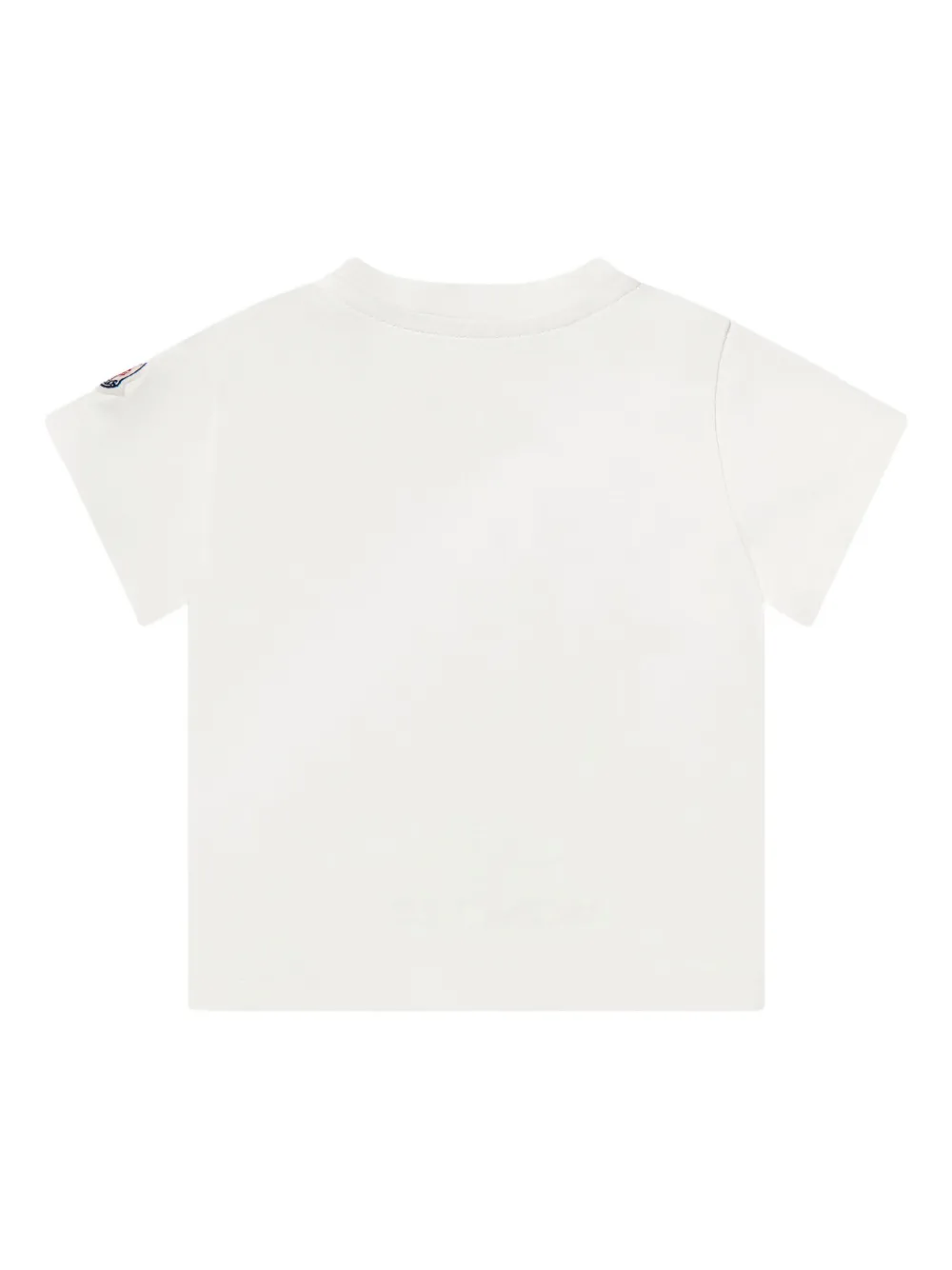 Moncler Enfant print cotton T-shirt Wit