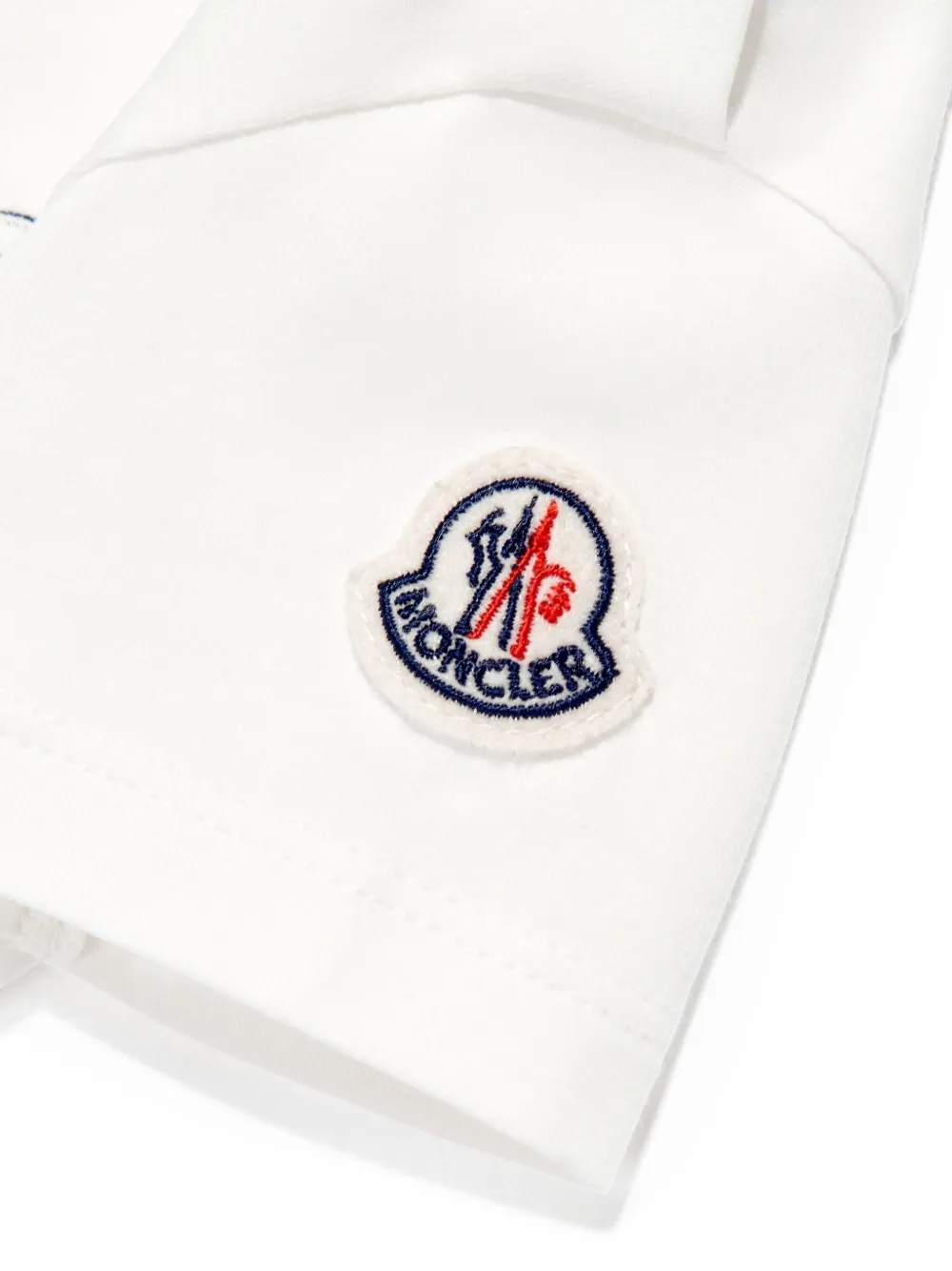 Moncler Enfant print cotton T-shirt Wit