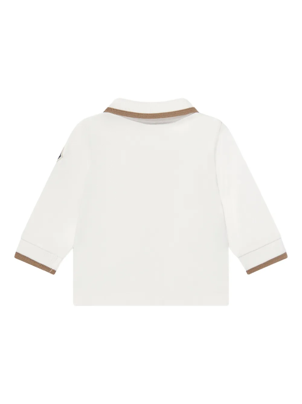 Moncler Enfant teddy-embroidered polo shirt - Wit