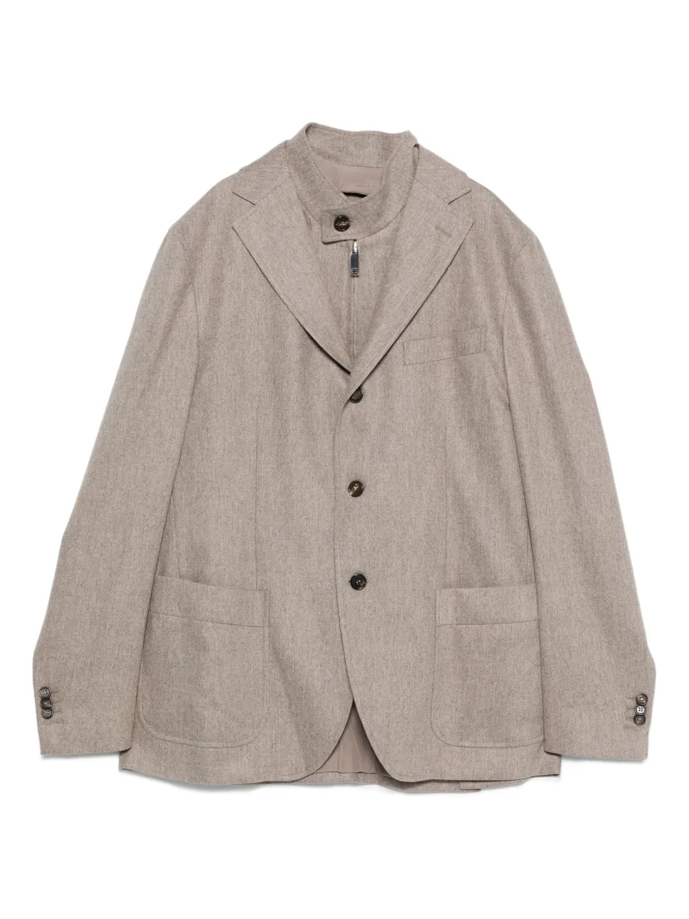 Incotex high-neck buttoned blazer | Grey | Image 1